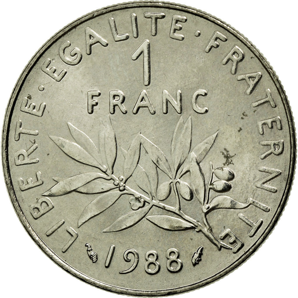 Monnaie, France, Semeuse, Franc, 1988, FDC, Nickel, Gadoury:474