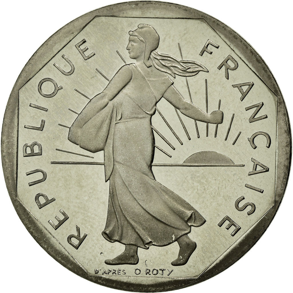 Coin, France, Semeuse, 2 Francs, 1996, MS(65-70), Nickel, Gadoury:547b
