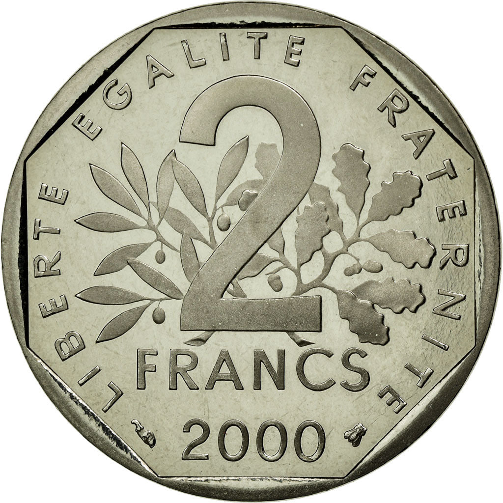 Monnaie, France, Semeuse, 2 Francs, 2000, FDC, Nickel, KM:942.2, Gadoury:547b