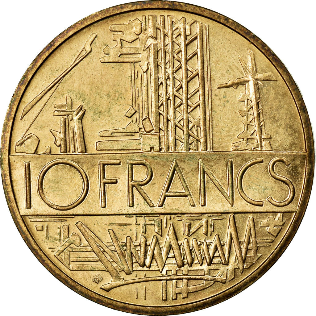 Coin, France, Mathieu, 10 Francs, 1984, MS(65-70), Nickel-brass, KM:940