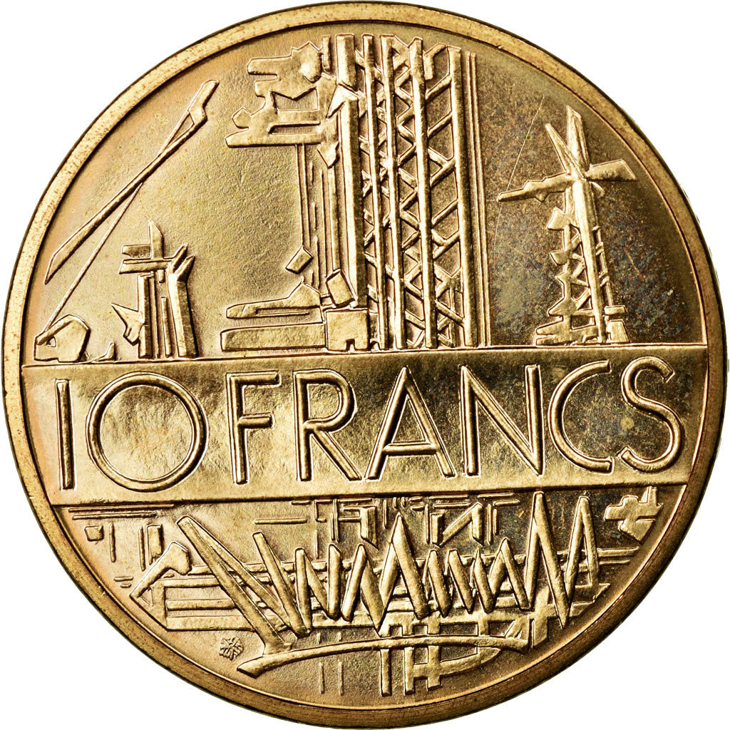 Coin, France, Mathieu, 10 Francs, 1985, MS(65-70), Nickel-brass, KM:940