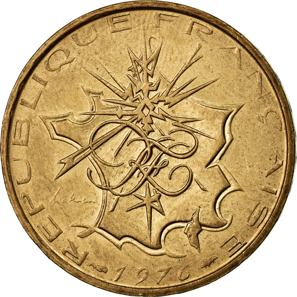 Coin, France, Mathieu, 10 Francs, 1976, AU(55-58), Nickel-brass, Gadoury:814