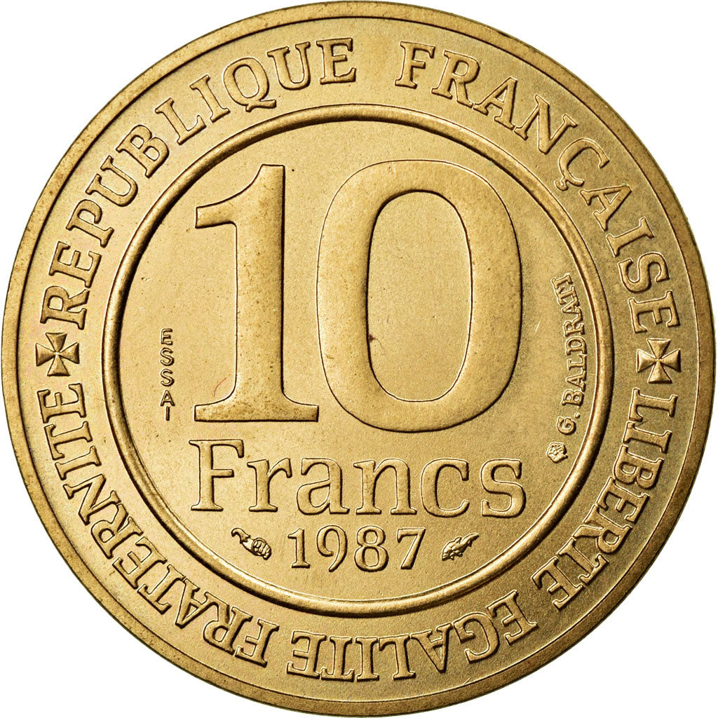 Moneta, Francia, 10 Francs, 1987, FDC, Nichel-bronzo, KM:E136, Gadoury:820