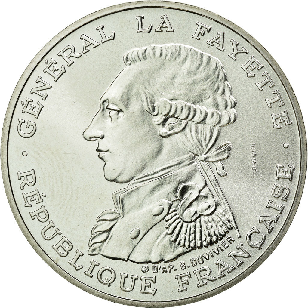 France, 100 Francs, La Fayette, 1987, MDP, Pattern, Silver, MS(65-70)