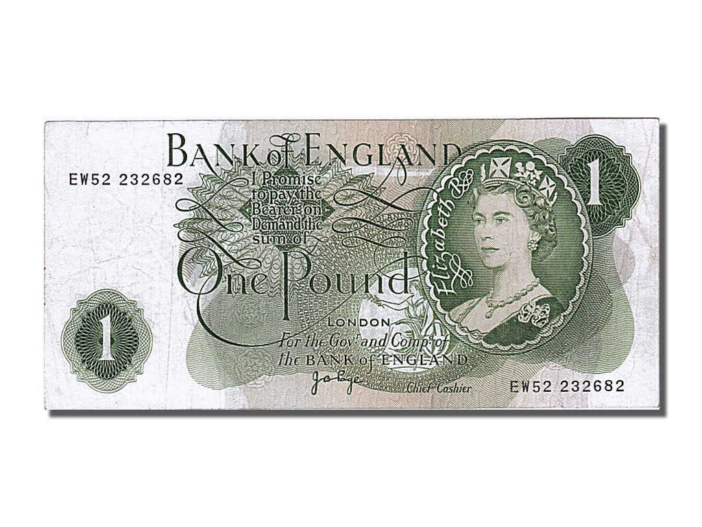 Banknote, Great Britain, 1 Pound, KM:374g, AU(55-58)