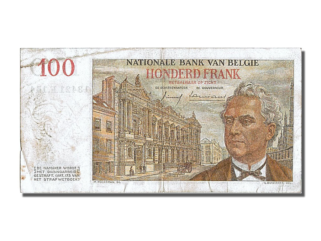 Billet, Belgique, 100 Francs, 1959, 1959-01-20, TTB