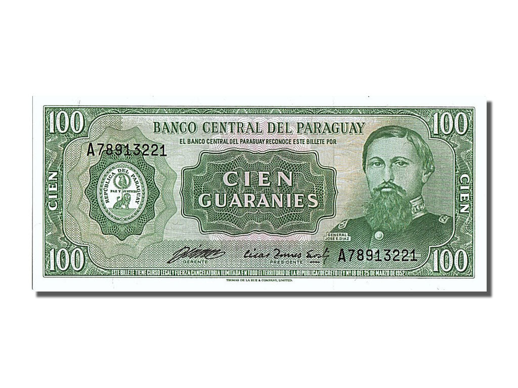 Billete, 100 Guaranies, Paraguay, UNC