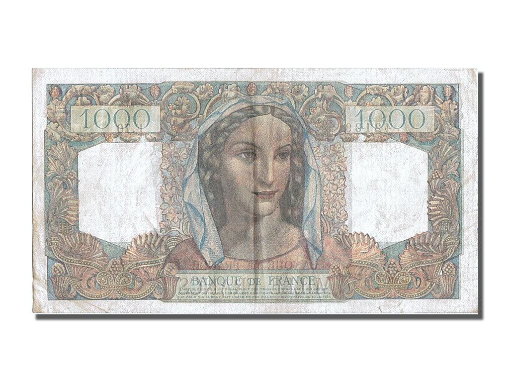 Banknote, France, 1000 Francs, 1 000 F 1945-1950 ''Minerve et Hercule'', 1945
