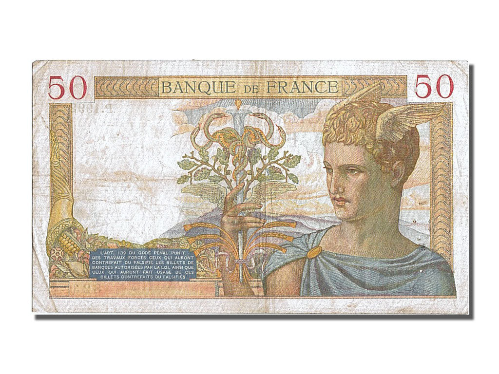 Biljet, Frankrijk, 50 Francs, 50 F 1934-1940 ''Cérès'', 1935, 1935-06-20, TTB