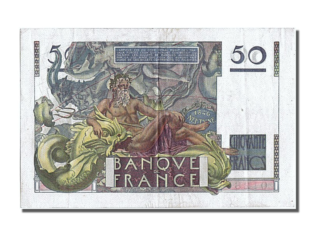 Biljet, Frankrijk, 50 Francs, 50 F 1946-1951 ''Le Verrier'', 1946, 1946-05-16
