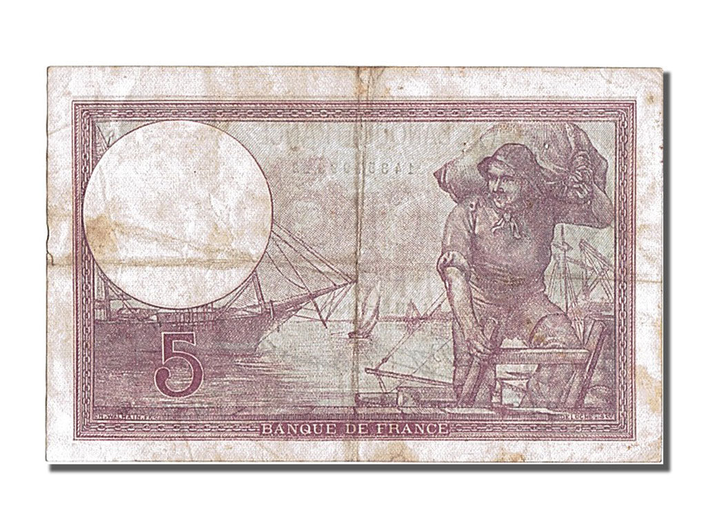 Billete, Francia, 5 Francs, 5 F 1917-1940 ''Violet'', 1933, BC+, Fayette:03.17