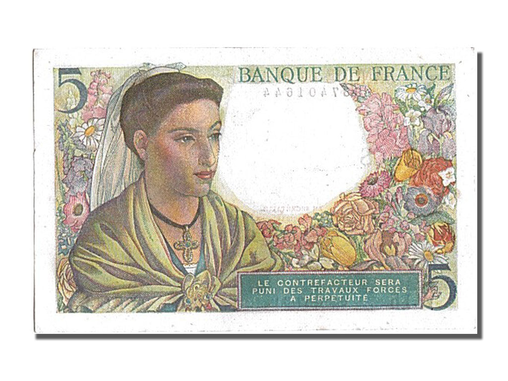 Billet, France, 5 Francs, 5 F 1943-1947 ''Berger'', 1943, 1943-06-02, NEUF