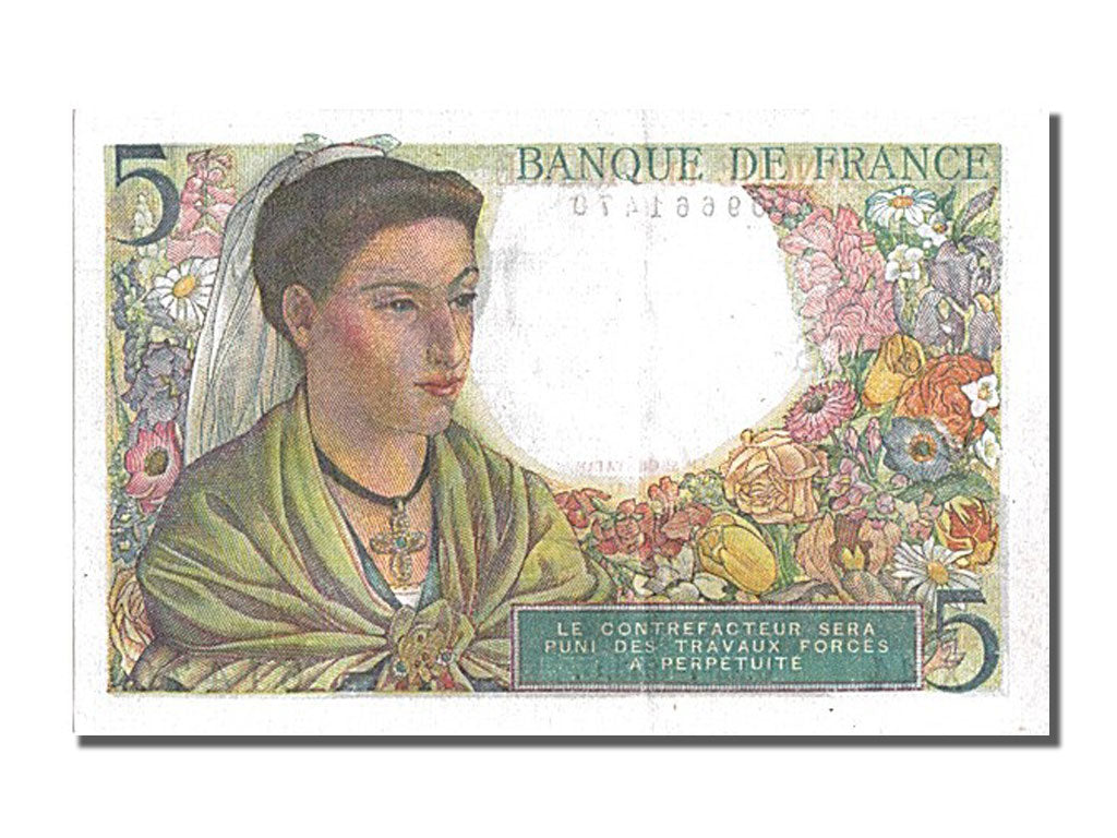 Geldschein, Frankreich, 5 Francs, 5 F 1943-1947 ''Berger'', 1943, 1943-07-22