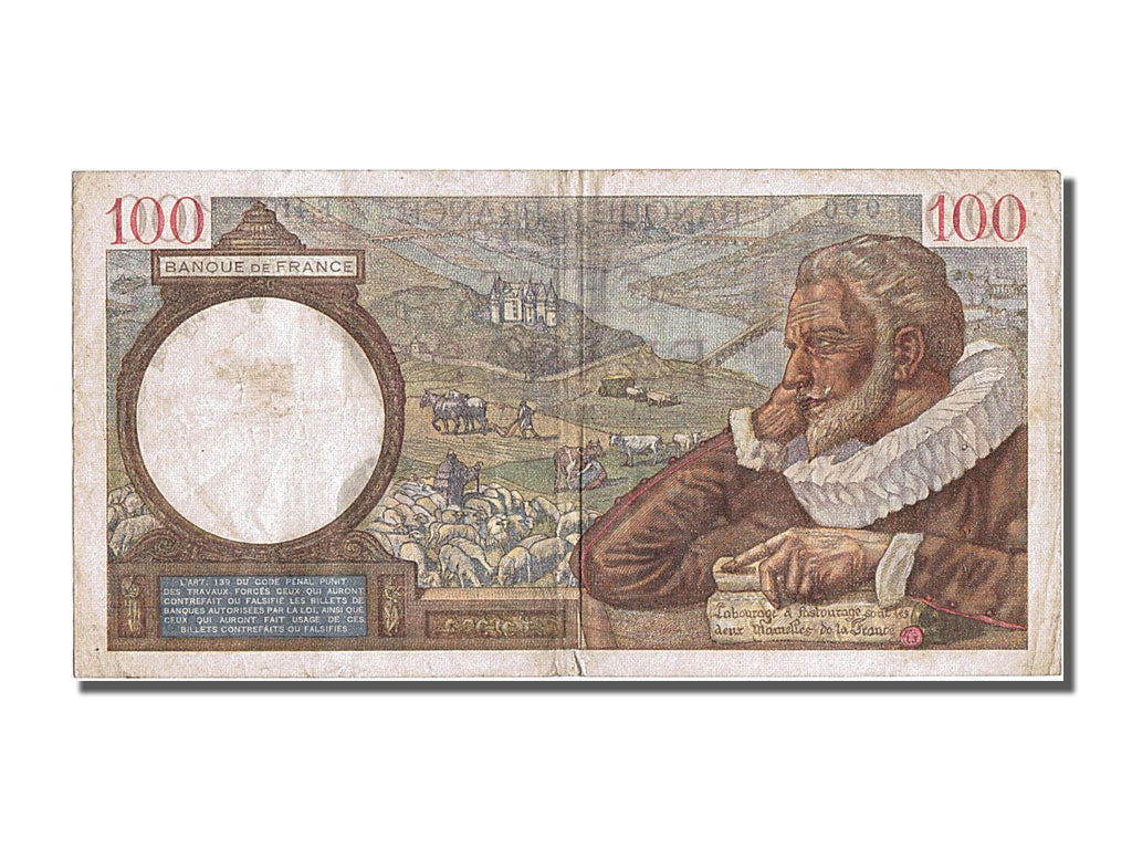 Banknote, France, 100 Francs, 100 F 1939-1942 ''Sully'', 1939, 1939-11-09
