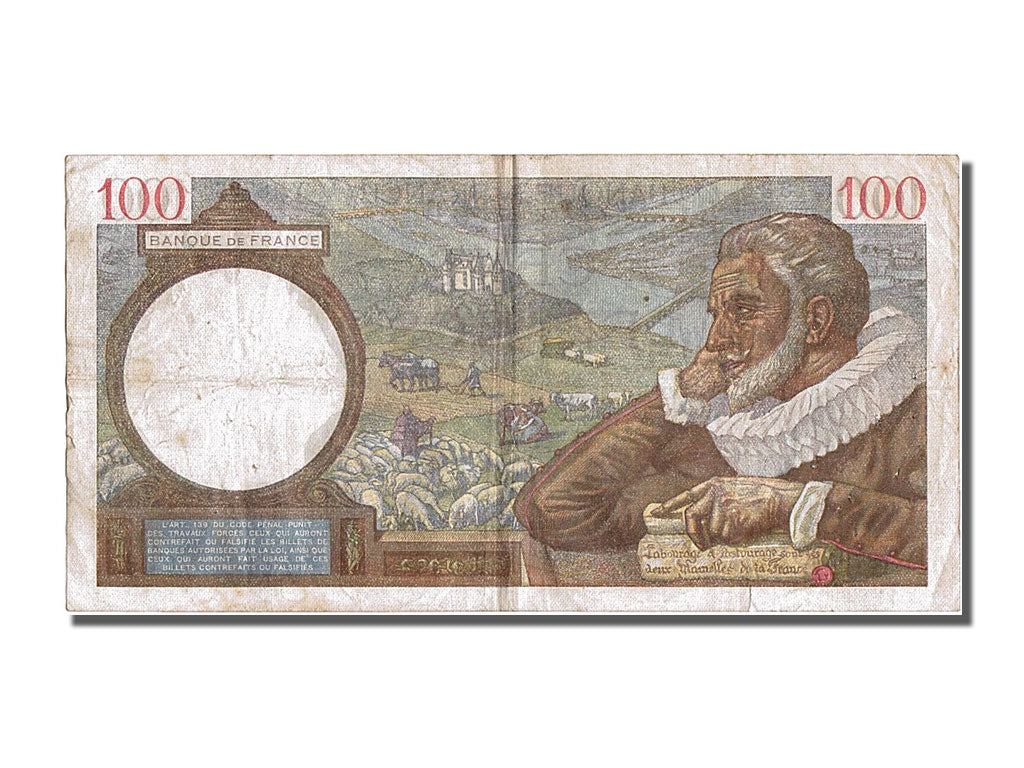 Banknote, France, 100 Francs, 100 F 1939-1942 ''Sully'', 1941, 1941-02-06