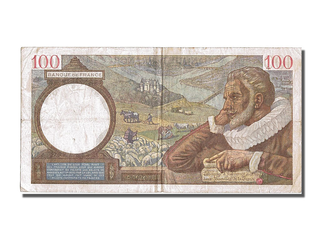 Banknote, France, 100 Francs, 100 F 1939-1942 ''Sully'', 1941, 1941-05-21