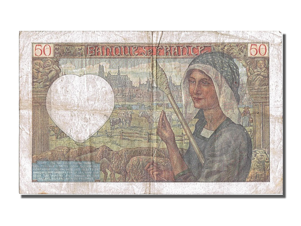 Billete, Francia, 50 Francs, 50 F 1940-1942 ''Jacques Coeur'', 1940, 1940-06-13