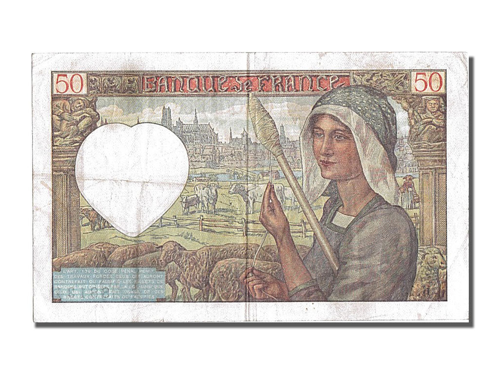 Billete, Francia, 50 Francs, 50 F 1940-1942 ''Jacques Coeur'', 1940, 1940-09-05
