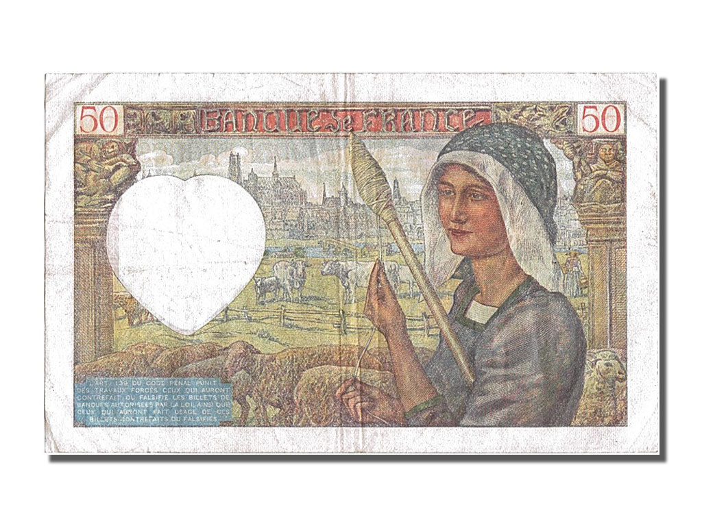 Banknote, France, 50 Francs, 50 F 1940-1942 ''Jacques Coeur'', 1940, 1940-12-05