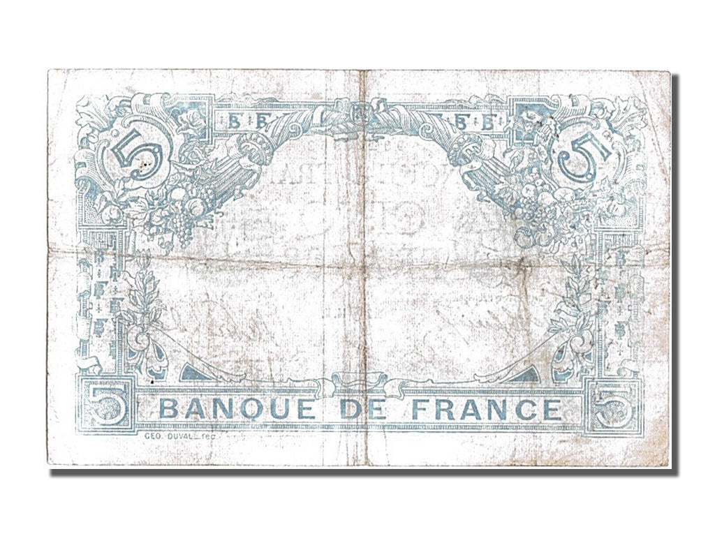Billet, France, 5 Francs, 5 F 1912-1917 ''Bleu'', 1914, 1914-04-07, TTB