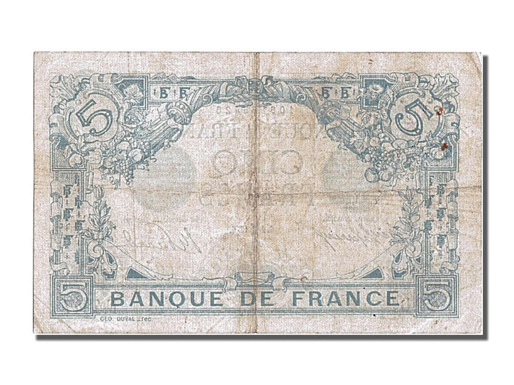 Geldschein, Frankreich, 5 Francs, 5 F 1912-1917 ''Bleu'', 1915, 1915-02-01, S+