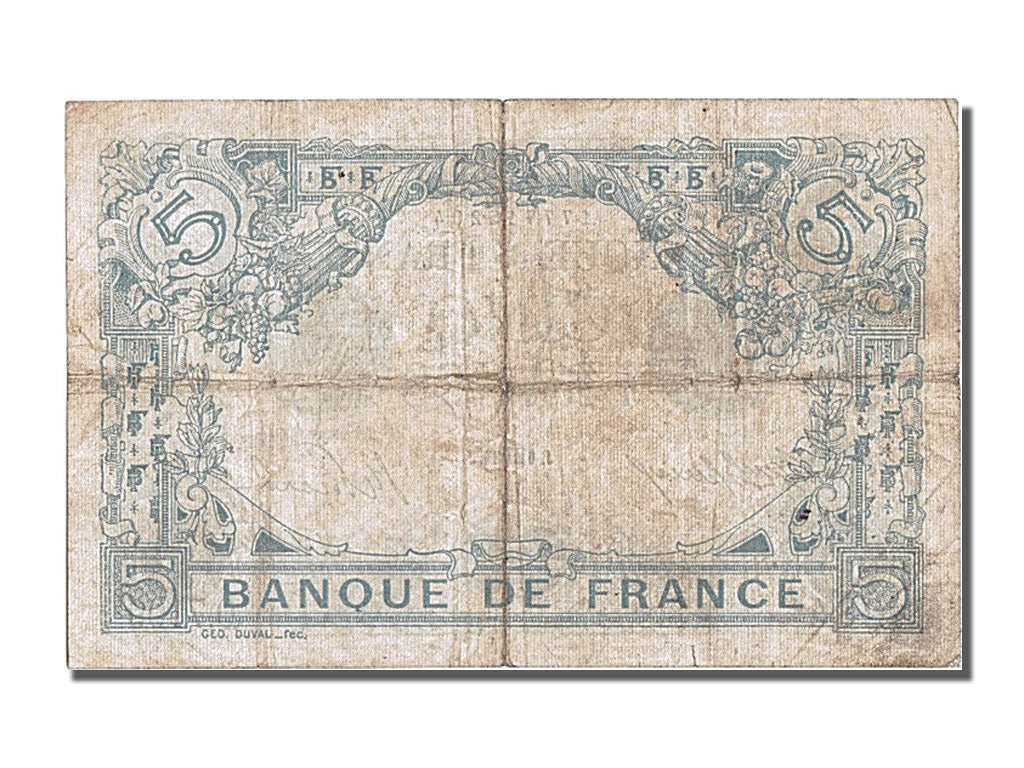 Biljet, Frankrijk, 5 Francs, 5 F 1912-1917 ''Bleu'', 1915, 1915-08-06, TTB