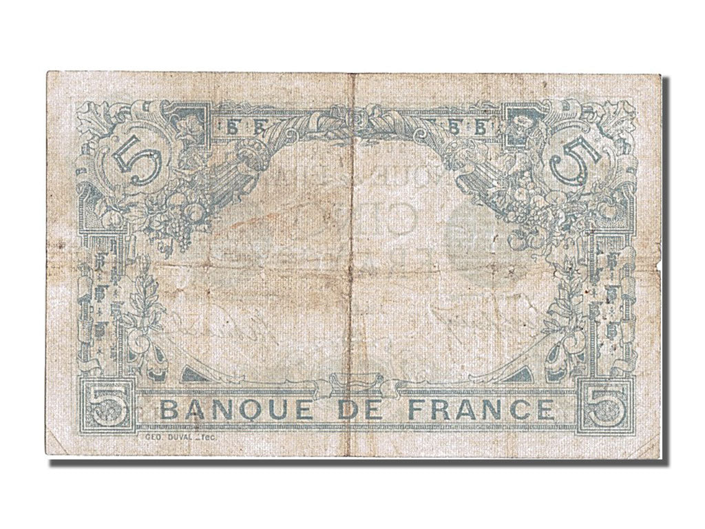 Biljet, Frankrijk, 5 Francs, 5 F 1912-1917 ''Bleu'', 1915, 1915-09-28, TTB