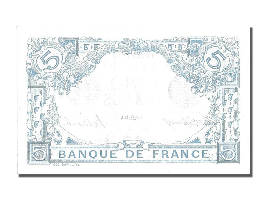 Billet, France, 5 Francs, 5 F 1912-1917 ''Bleu'', 1915, 1915-09-09, SUP+
