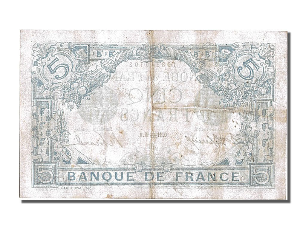 Biljet, Frankrijk, 5 Francs, 5 F 1912-1917 ''Bleu'', 1915, 1915-09-11, TTB