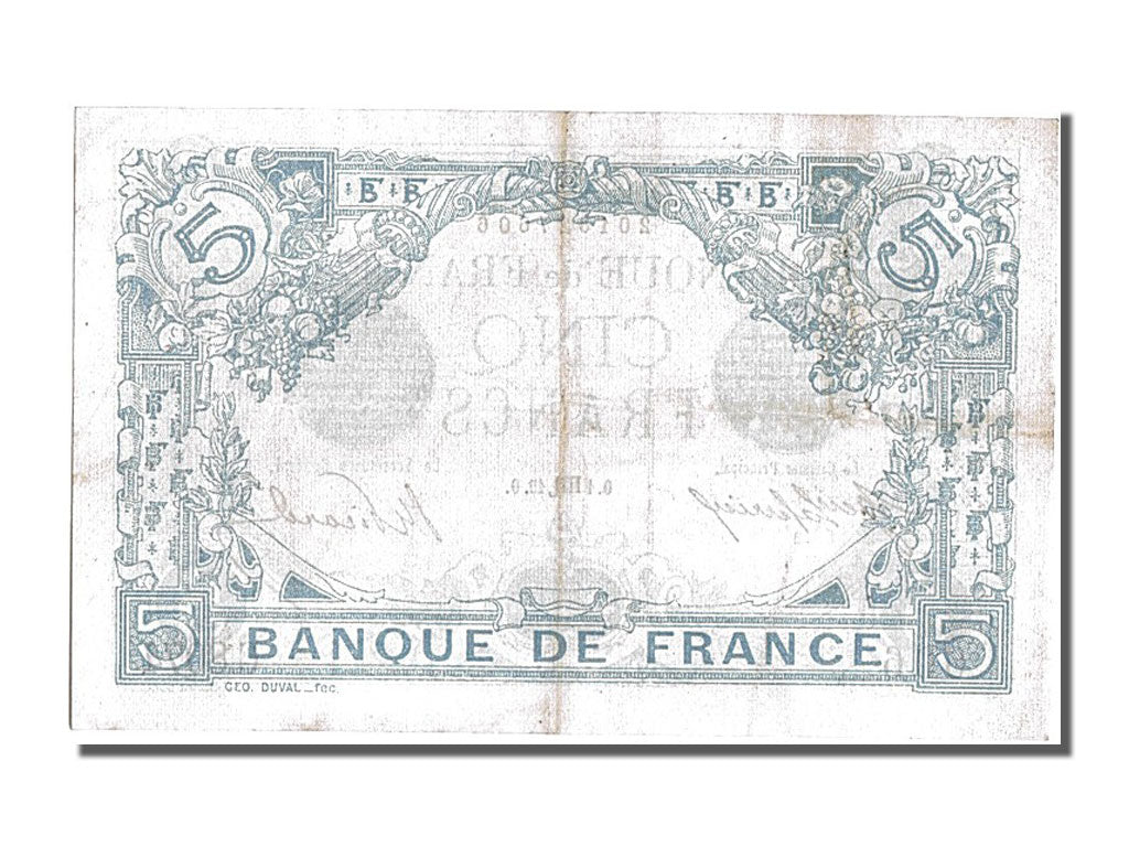 Biljet, Frankrijk, 5 Francs, 5 F 1912-1917 ''Bleu'', 1915, 1915-10-01, SUP