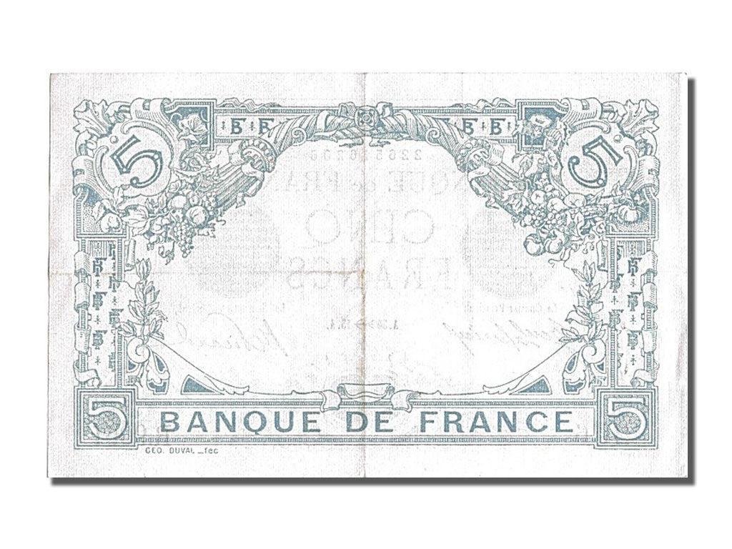 Biljet, Frankrijk, 5 Francs, 5 F 1912-1917 ''Bleu'', 1915, 1915-11-30, SUP+