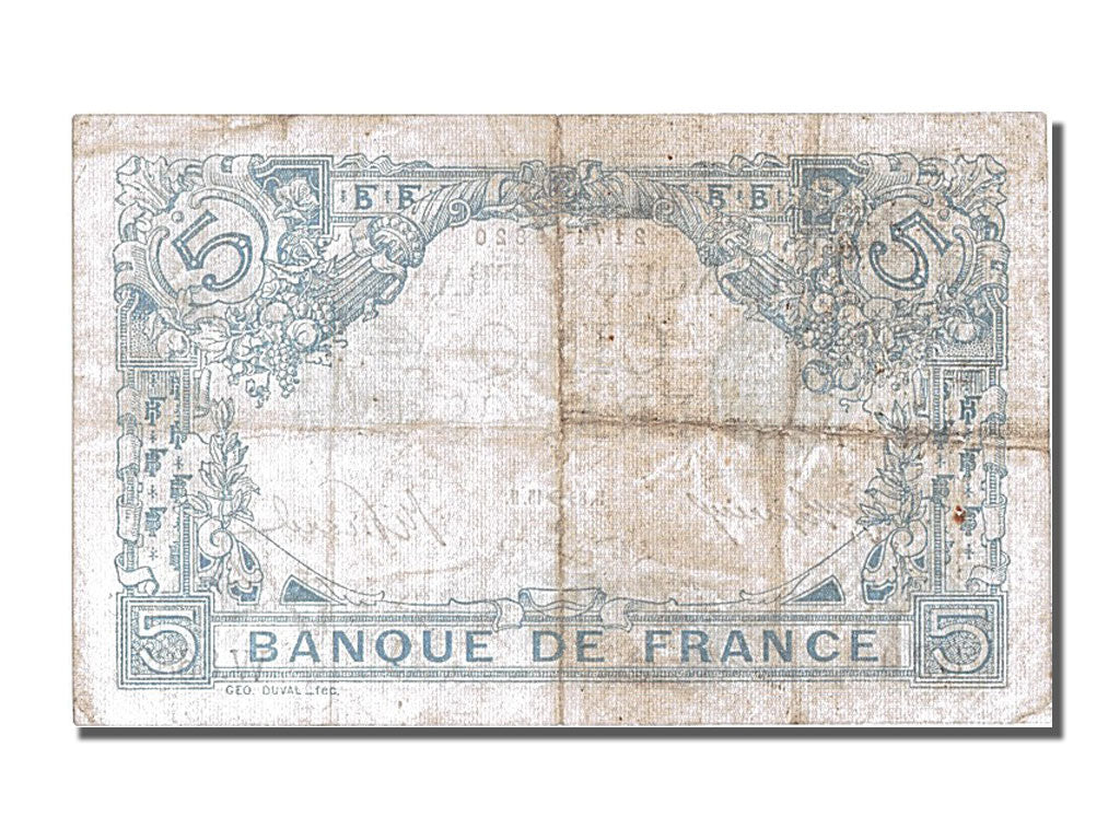 Biljet, Frankrijk, 5 Francs, 5 F 1912-1917 ''Bleu'', 1915, 1915-11-08, TTB