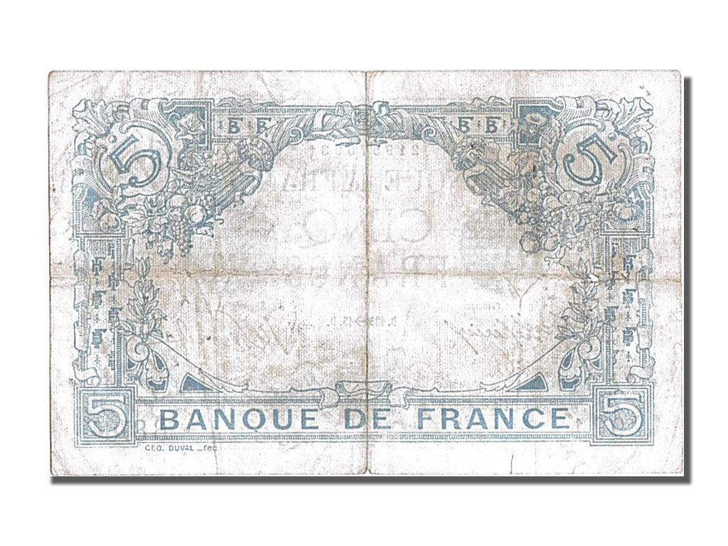 Billet, France, 5 Francs, 5 F 1912-1917 ''Bleu'', 1915, 1915-11-13, TB+
