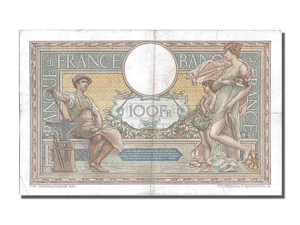 Billet, France, 100 Francs, 100 F 1908-1939 ''Luc Olivier Merson'', 1925