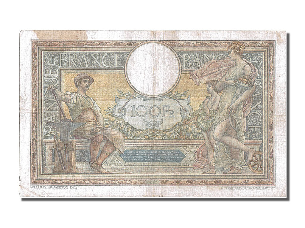 Billet, France, 100 Francs, 100 F 1908-1939 ''Luc Olivier Merson'', 1925
