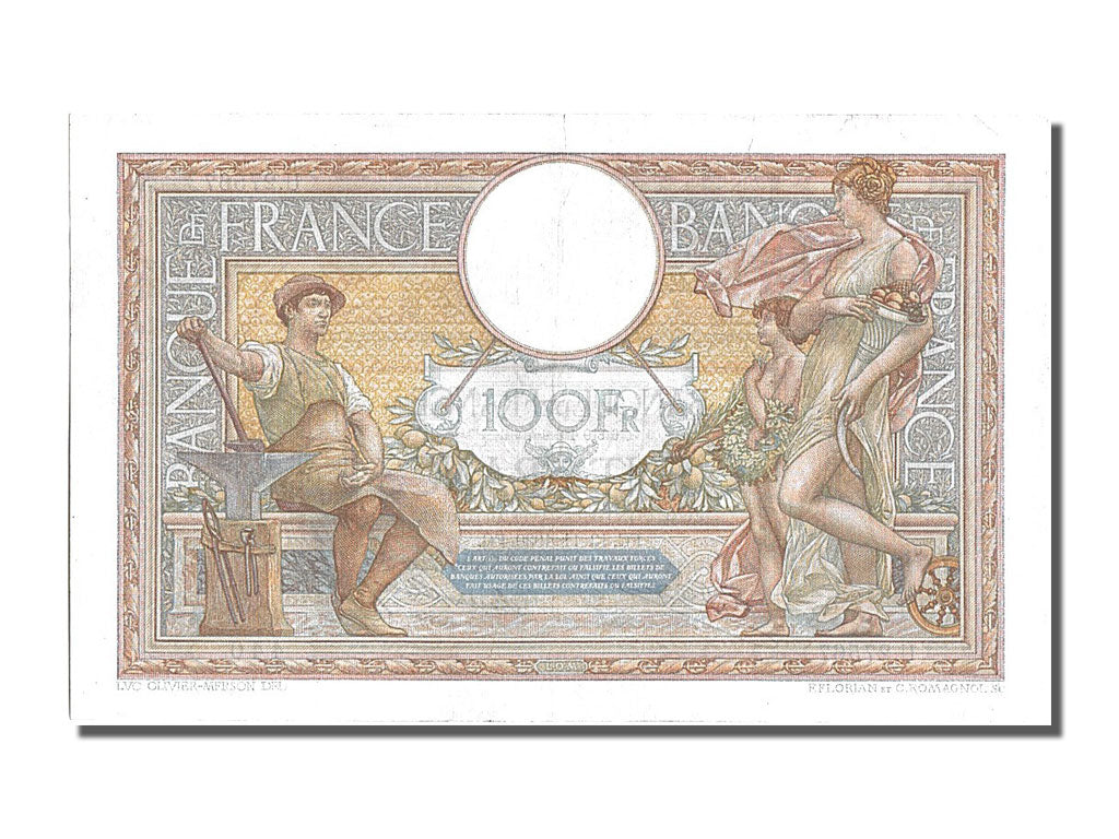 Banknote, France, 100 Francs, 100 F 1908-1939 ''Luc Olivier Merson'', 1930