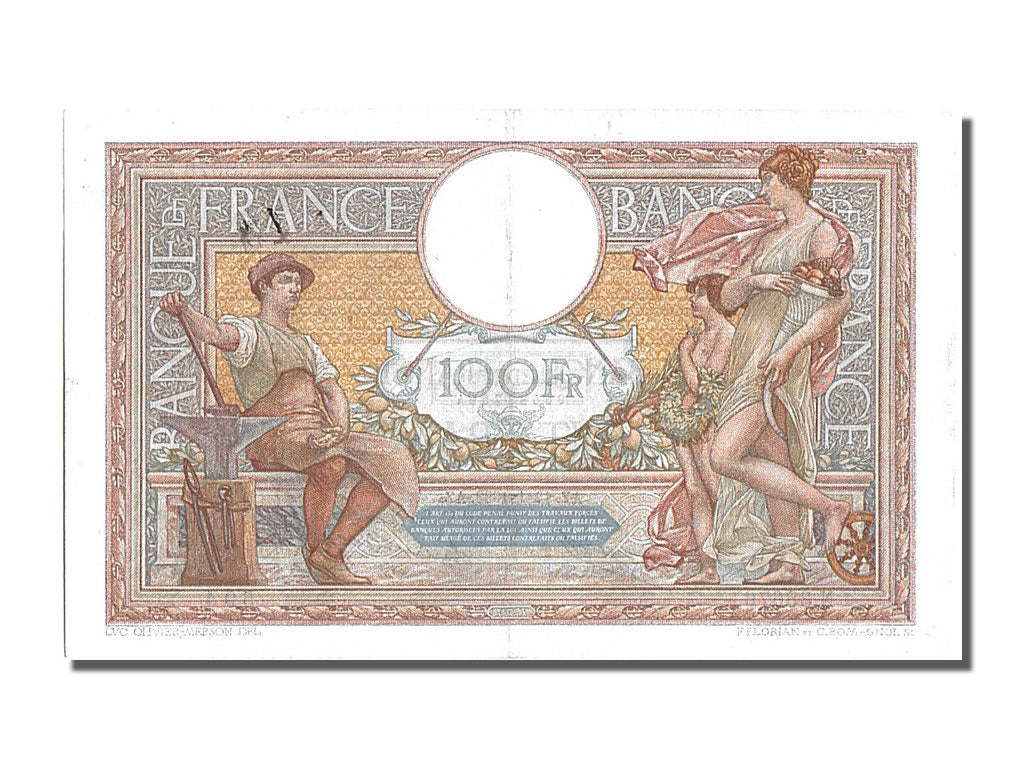 Billet, France, 100 Francs, 100 F 1908-1939 ''Luc Olivier Merson'', 1933