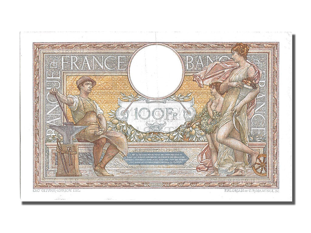 Banknote, France, 100 Francs, 100 F 1908-1939 ''Luc Olivier Merson'', 1930