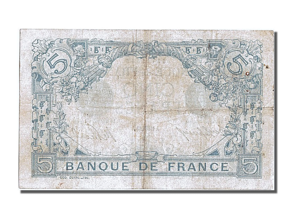 Billet, France, 5 Francs, 5 F 1912-1917 ''Bleu'', 1913, 1913-10-15, TTB