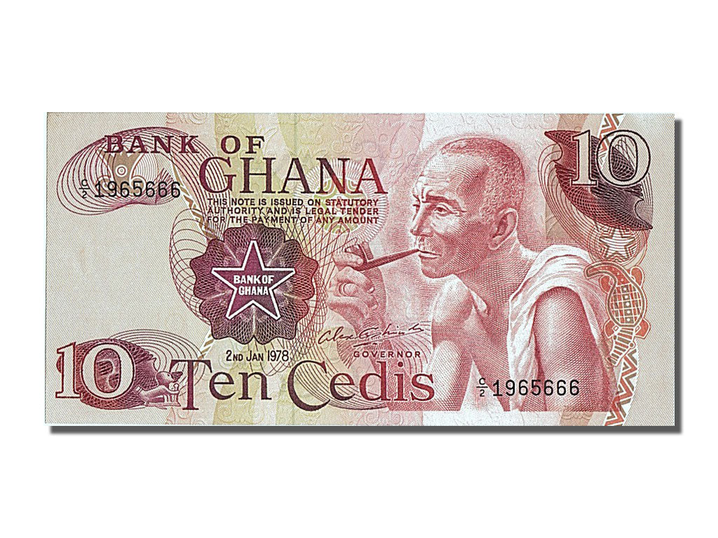 Banconote, Ghana, 10 Cedis, 1978, 1978-01-02, FDS