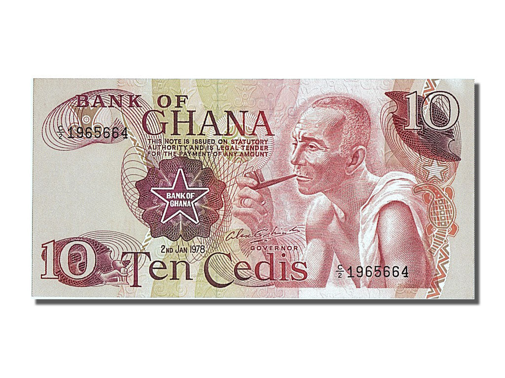Banknote, Ghana, 10 Cedis, 1978, 1978-01-02, UNC(65-70)