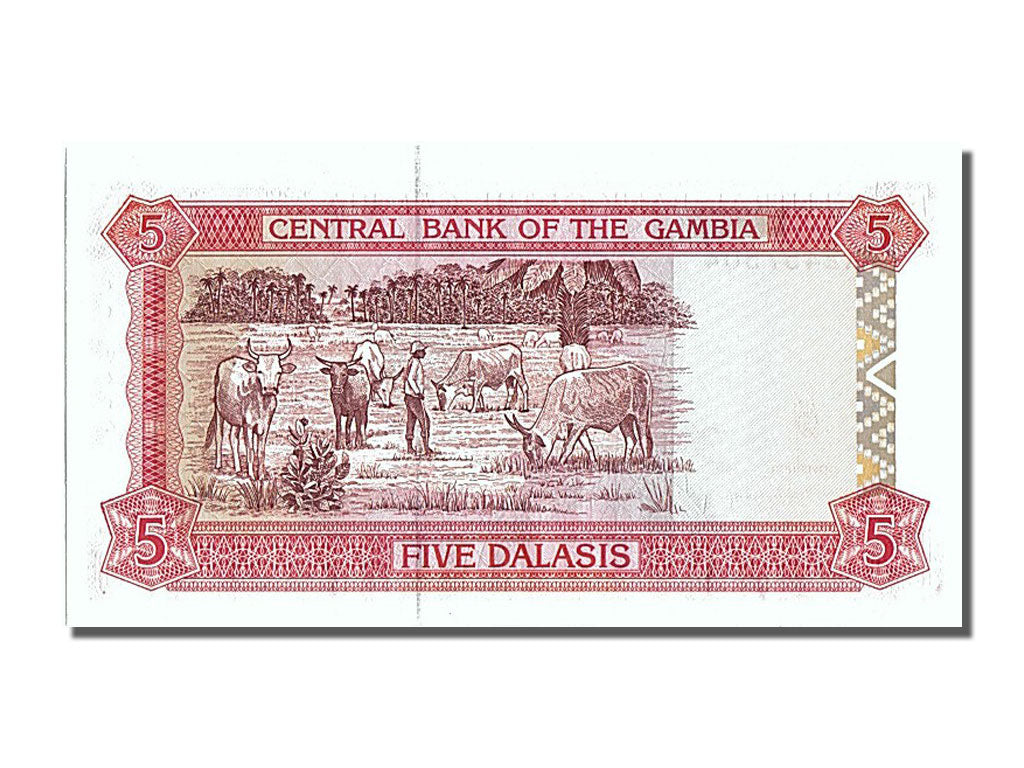 Banknote, Gambia, 5 Dalasis, UNC(65-70)