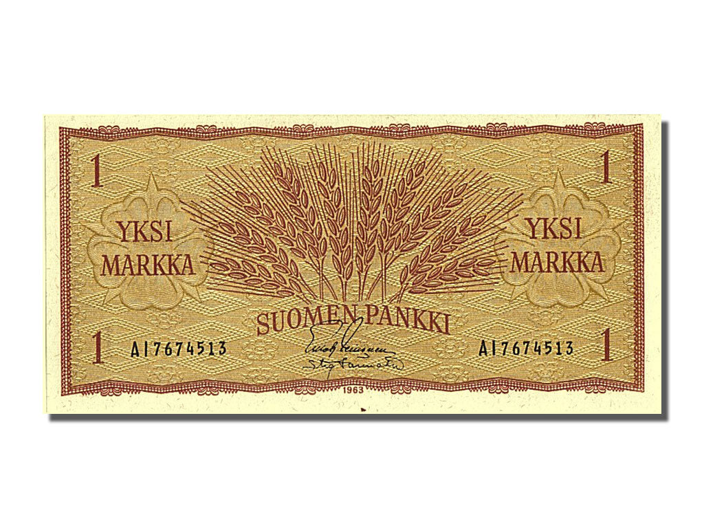 Billete, 1 Markka, 1963, Finlandia, UNC