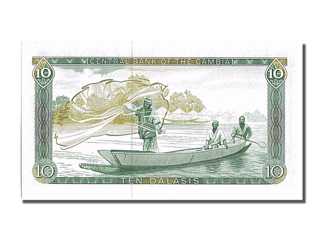 Billete, 10 Dalasis, Gambia, UNC