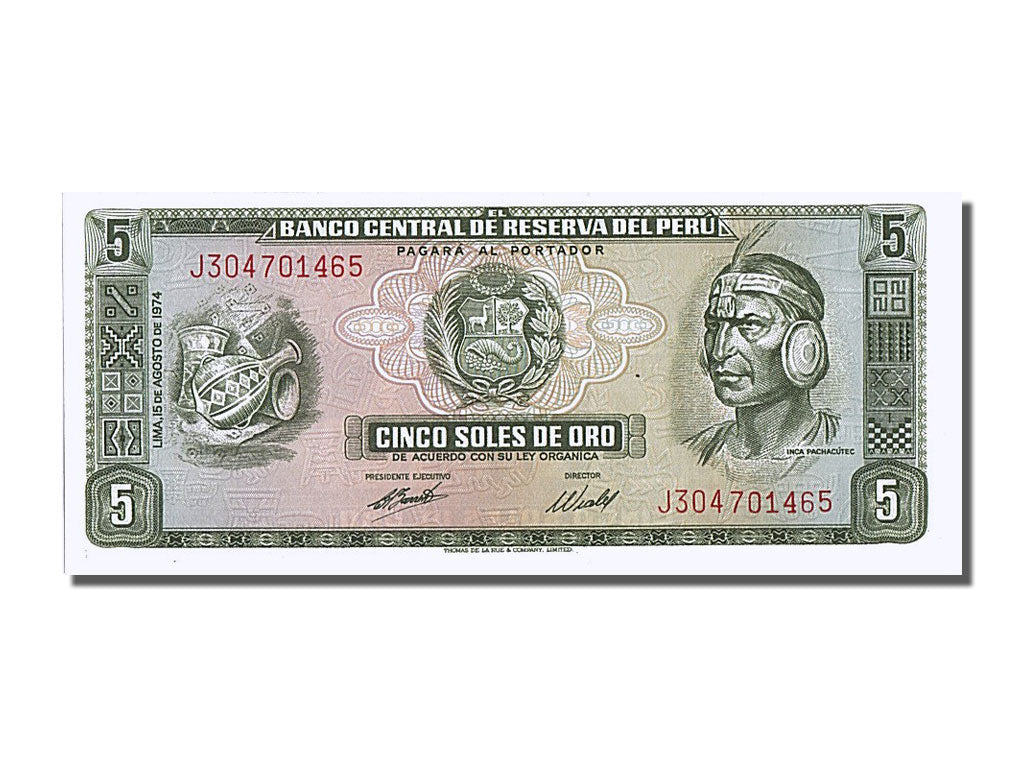 Banknote, Peru, 5 Soles De Oro, 1974, 1974-08-15, UNC(65-70)