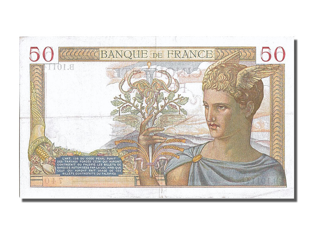 Biljet, Frankrijk, 50 Francs, 50 F 1934-1940 ''Cérès'', 1939, 1939-04-13