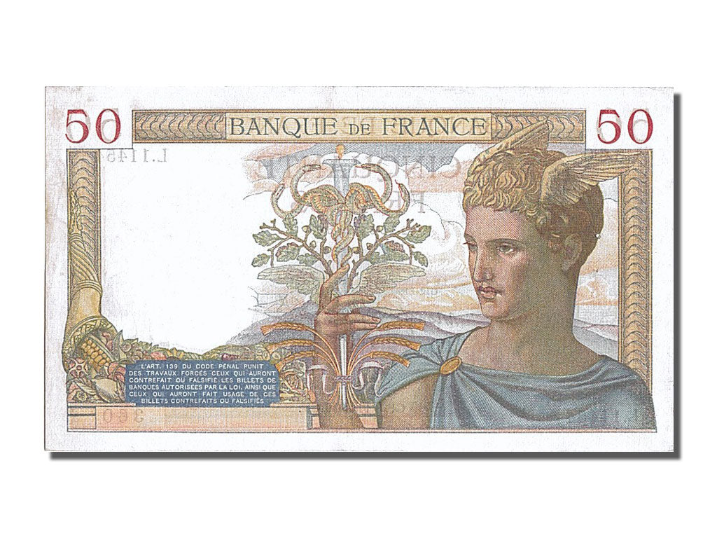 Banknote, France, 50 Francs, 50 F 1934-1940 ''Cérès'', 1939, 1939-11-09