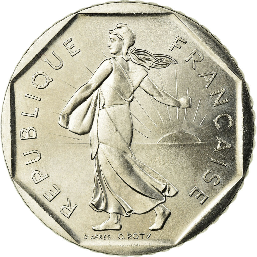 Moneda, Francia, Semeuse, 2 Francs, 1986, FDC, Níquel, Gadoury:547