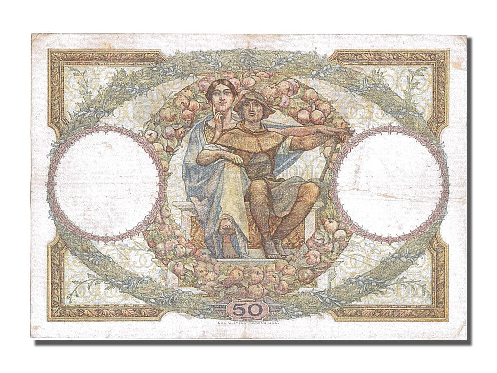 Biljet, Frankrijk, 50 Francs, 50 F 1927-1934 ''Luc Olivier Merson'', 1929