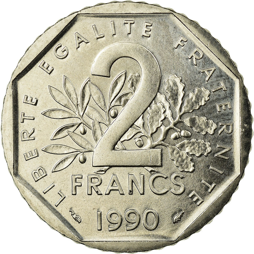 Monnaie, France, Semeuse, 2 Francs, 1990, FDC, Nickel, Gadoury:547